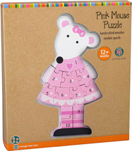 Load image into Gallery viewer, Orange Tree Toys Pink Mouse Number Puzzle