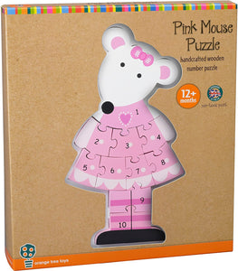 Orange Tree Toys Pink Mouse Number Puzzle