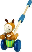 Load image into Gallery viewer, Orange Tree Toys Pony Push Along