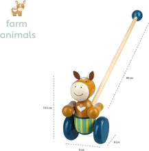 Load image into Gallery viewer, Orange Tree Toys Pony Push Along