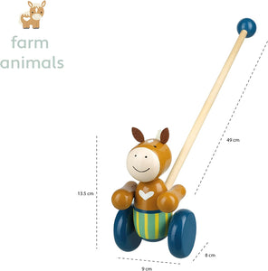 Orange Tree Toys Pony Push Along