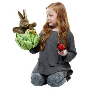 The Puppet Company - Hide-Away Puppets - Rabbit in a Lettuce Puppets