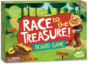 Peaceable Kingdom - Race to the Treasure! - Cooperative Strategy Board Game for Kids