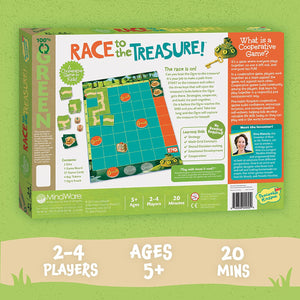 Peaceable Kingdom - Race to the Treasure! - Cooperative Strategy Board Game for Kids