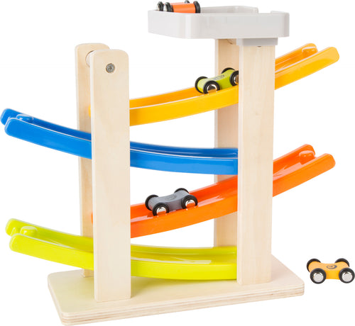 Legler Small Foot Toy Racetrack with Racing Cars and Parking Lot