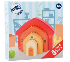 Legler Small Foot - Sorting & Stacking Toys - Red House Tunnel