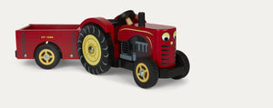 Le Toy Van - Toy Vehicles - Red Tractor with Trailer