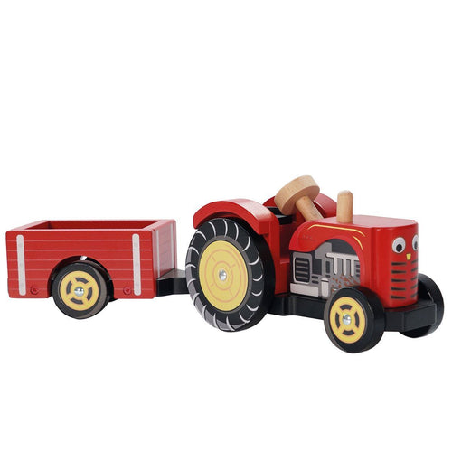 Le Toy Van - Toy Vehicles - Red Tractor with Trailer