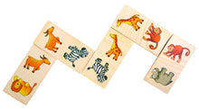 Load image into Gallery viewer, Legler Small Foot Safari Dominoes Set in Wooden Box