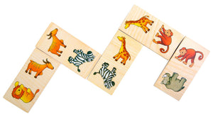 Legler Small Foot Safari Dominoes Set in Wooden Box