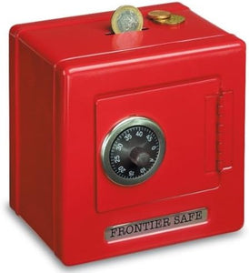 Gamez Galore - Red Metal Safe - Money Bank for Children - Combination Lock