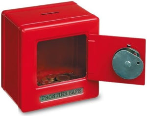 Gamez Galore - Red Metal Safe - Money Bank for Children - Combination Lock