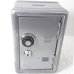 Gamez Galore - Silver - Metal Safe - Money Box - Combination & Key Locks