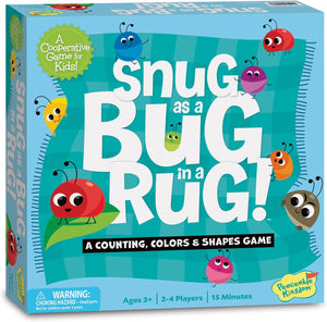 Peaceable Kingdom - Snug as a Bug in a Rug - Cooperative Matching Board Game for Kids