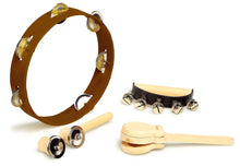 Load image into Gallery viewer, Small Foot Tambourine and Shakers Set