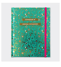 Load image into Gallery viewer, Rachel Ellen Teal &amp; Gold Floral Address Book