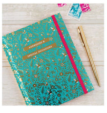 Load image into Gallery viewer, Rachel Ellen Teal &amp; Gold Floral Address Book