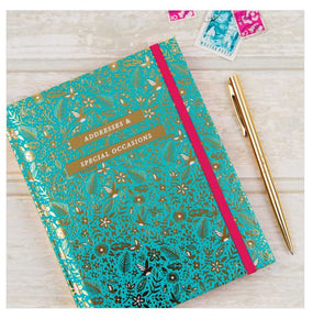 Rachel Ellen Teal & Gold Floral Address Book