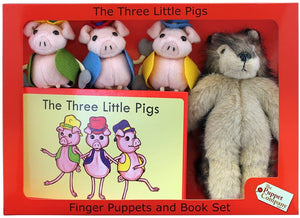 The Puppet Company - Three Little Pigs - Hand & Finger Puppets Book Set