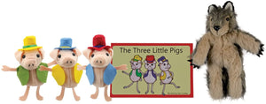 The Puppet Company - Three Little Pigs - Hand & Finger Puppets Book Set