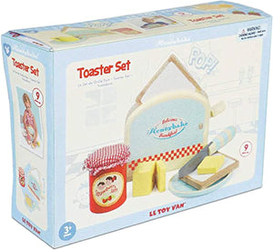 Le Toy Van - Pretend Play - Wooden Toaster & Toast Set with Pop-Up Function